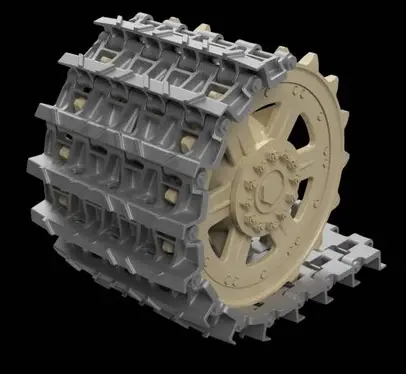 Panzer art 1:35 3D PRINT RESIN TRACKS ENTWICKLUNGFAHRZEUG E-25 TYPE - modelbouw Flitsaanbieding