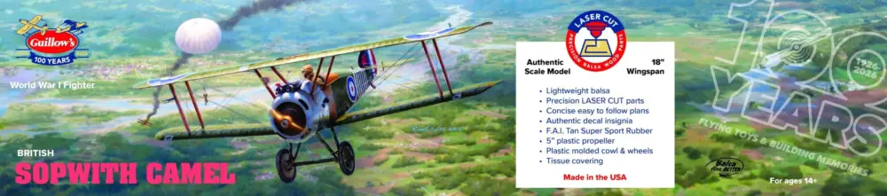 Guillows Sopwith Camel - modelbouw Laatste Versie