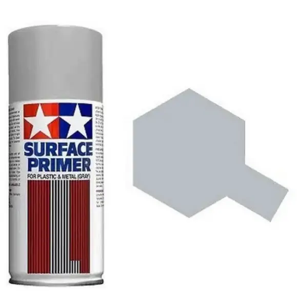 Korting Tamiya Surface Primer L For Plastic & Metal, Gray (180Ml) - modelbouw
