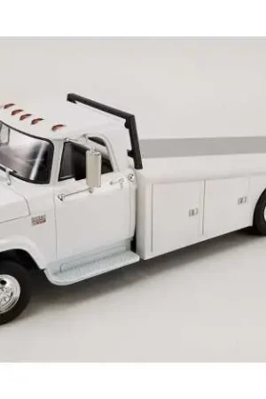 Acme Diecast 1:18 1970 Dodge D300 Ramp Truck White - modelbouw Exclusieve Aanbieding