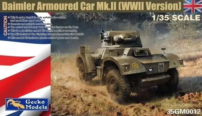 Laatste Versie Gecko Models 1:35 Daimler Armoured Car Mk.Ii - modelbouw