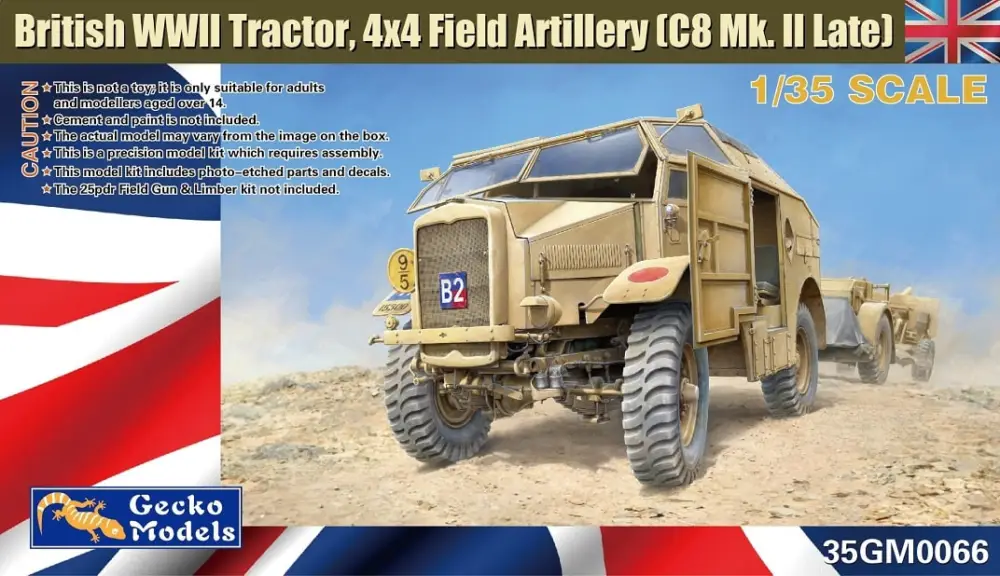 Gecko Models 1:35 British Wwii Tractor, 4X4 Field Artillery - modelbouw Direct Verzonden