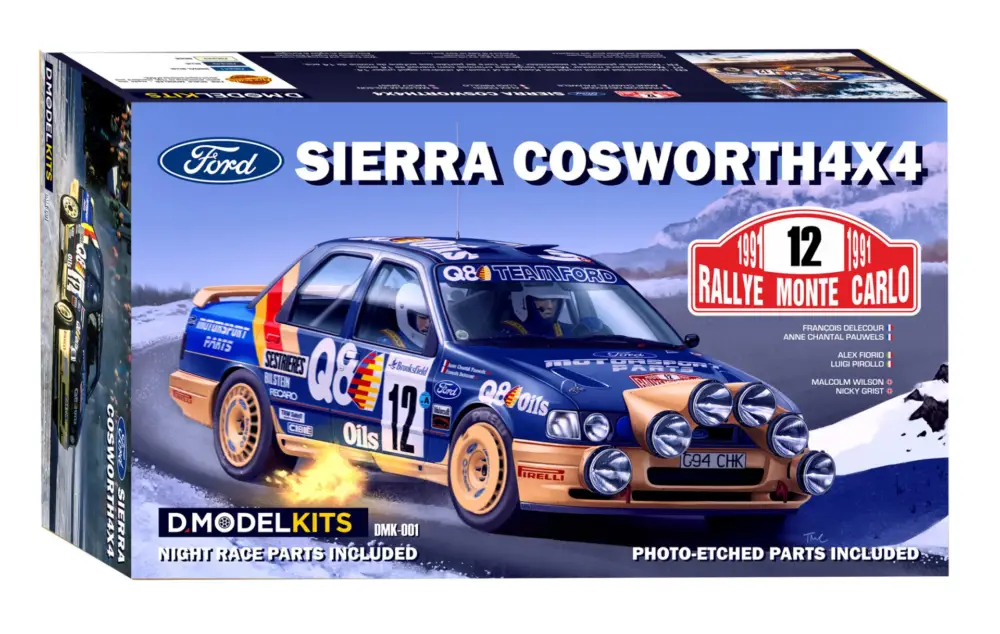 Beperkte Voorraad D Modelkits 1:24 Ford Sierra Cosworth 4X4 Rally Montecarlo 1991 #DMK001