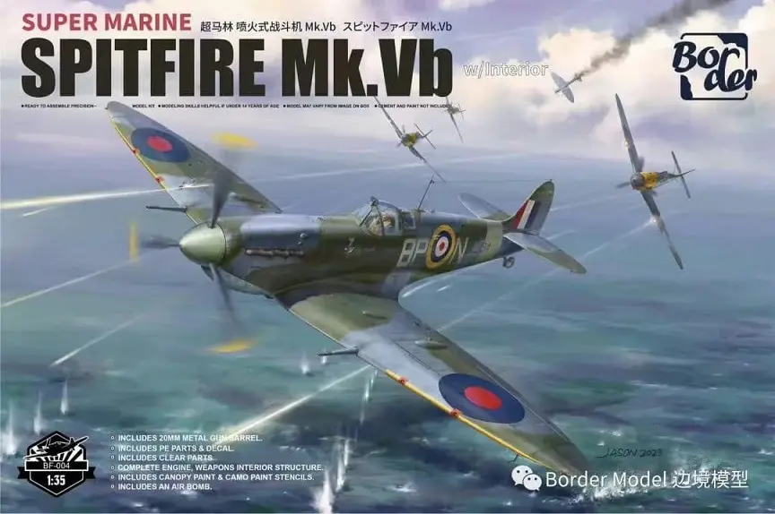 Superprijs Border Model 1:35 Super Marine Spitfire Mk.Vb - modelbouw
