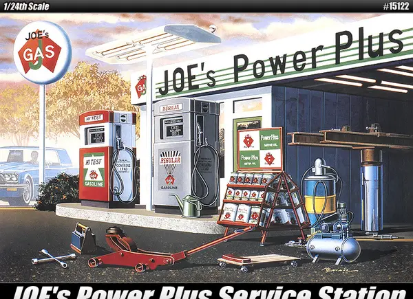 Academy 1:24 Joe'S Power Plus Gas Service Station #15122 Gecertificeerd