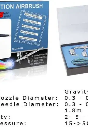 Belkits GRAVITY FEED AIRBRUSH DOUBLE ACTION - modelbouw Rechtstreeks Van De Fabrikant