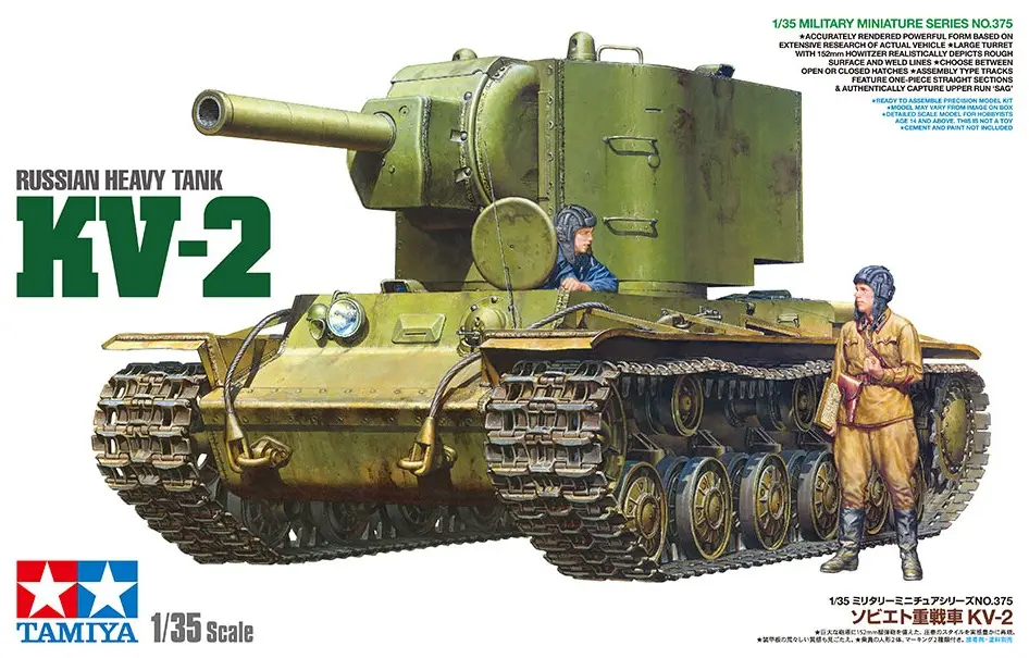 Populair Tamiya 1:35 Russian Heavy Tank Kv-2 #TAM35375
