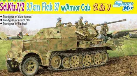 Op = Op Dragon 1:35 Sd. Kfz. 7/2 Flak 37 With Armor Cab - modelbouw