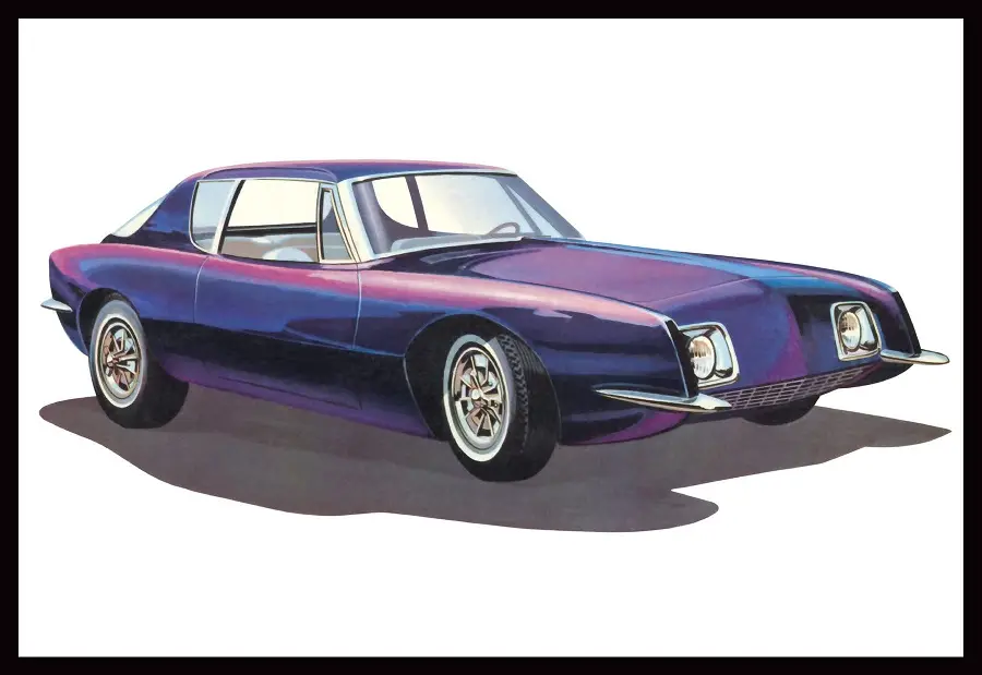 Hoge Kwaliteit Amt 1:25 1963 Studebaker Avanti - modelbouw