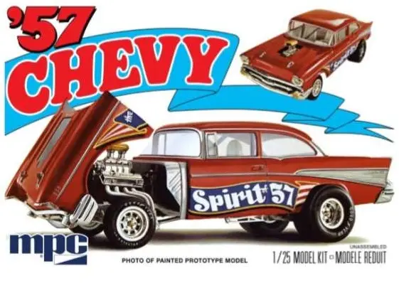 Snelle Levering Mpc 1:25 Chevy Flip Nose Spirit 57 - modelbouw