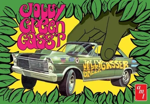 Betrouwbaar Amt 1:25 1965 Ford Galaxie Jolly Green Gasser - modelbouw