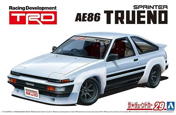 Aoshima 1:24 Trd Ae86 Trueno N2 1985 Toyota - modelbouw Favoriet