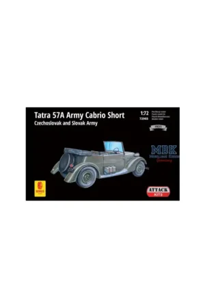Finale Uitverkoop Tatra 57 Army Cabrio Short Czech + Slowak Profi Miniatuur