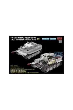 Tiger I initial prod. interior-cutaway (STANDARD) Schaalmodel Dagaanbieding