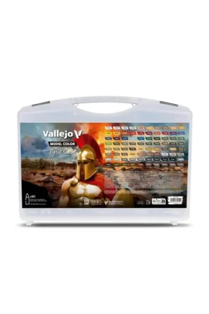 Vallejo MODEL COLOR Basic Case. Bevat: 75 basiskleuren + 5 hulpkleuren Acrylverf Direct Beschikbaar