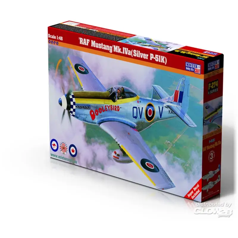 RAF P-51 Mustang Mk Iva Silver P-51 Schaalmodel Direct Beschikbaar