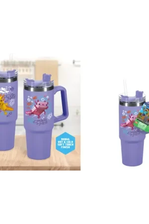 MINECRAFT - Purple - XL 900ml Travel Mug with Straw Beperkt Aanbod