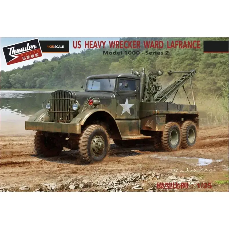Hete Deal THUNDER MODEL: 1/35; US Heavy Wrecker Ward LaFrance M1000 series 2 Schaalmodel