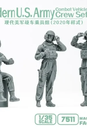 Must-Have MAGIC FACTORY: 1/35; Modern U.S. Army Combat Vehicle Crew Set (2020s) 3 resin figures