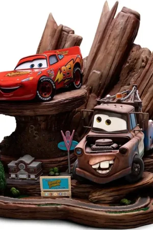 Iron Studios Cars - Lightning McQueen & Tow Mater Deluxe Art Scale 1/10 Statue Beeldjes Alleen Vandaag
