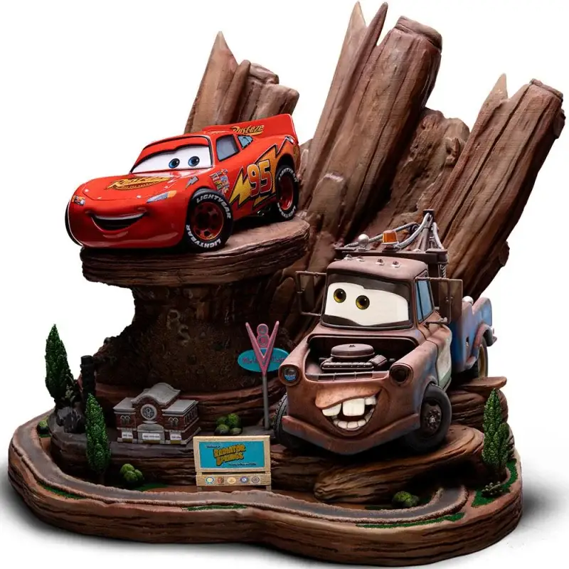 Iron Studios Cars - Lightning McQueen & Tow Mater Deluxe Art Scale 1/10 Statue Beeldjes Alleen Vandaag