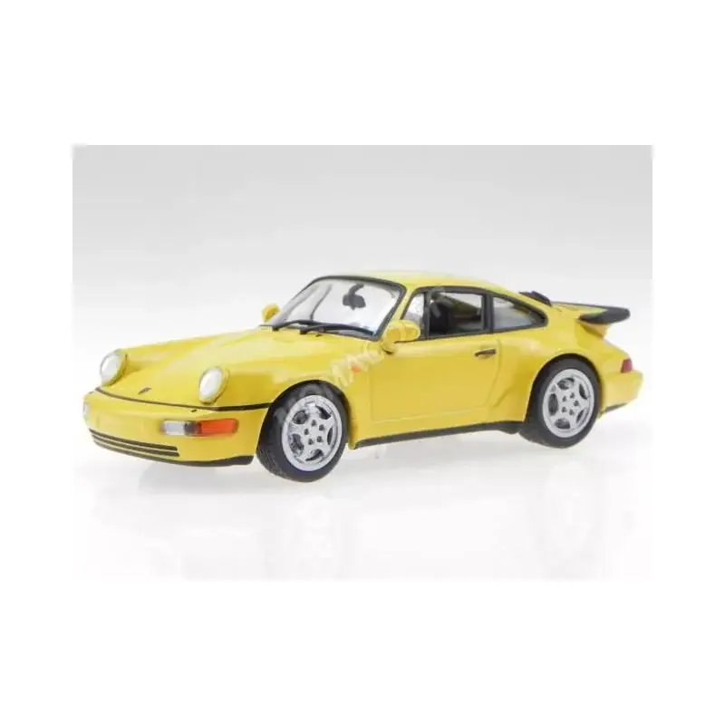 Seizoensaanbieding Porsche 911 (964) turbo 1989 yellow Miniatuur