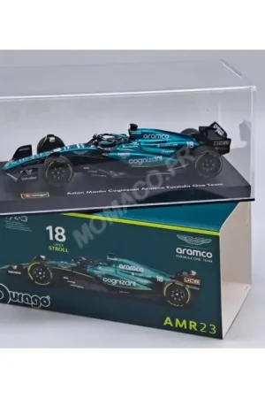 Aston martin f1 amr23 team aramco cognizant 18 launches stroll 2023 (premium packaging with helmet) Lage Prijs