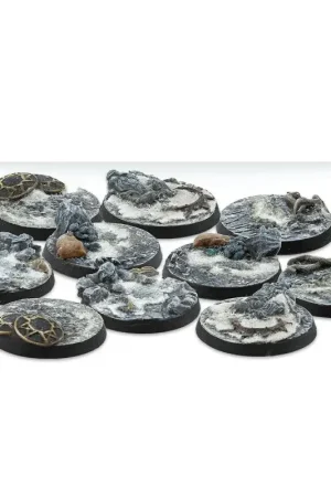 Warcrow - 30mm Northern Tribes Scenery Bases, Alpha Series Figuur spellet Laatste Kans