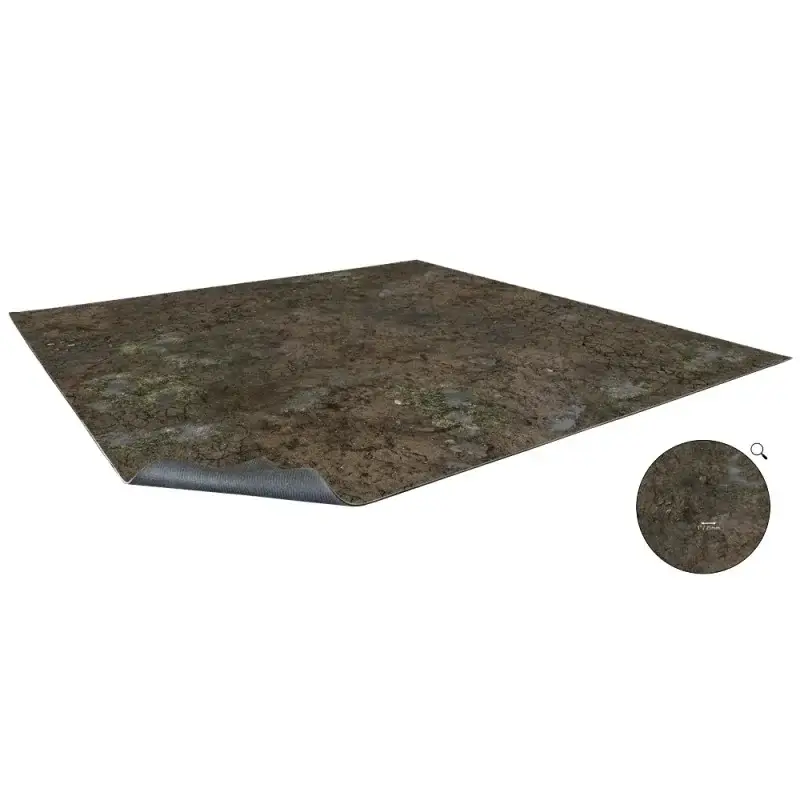 Laatste Versie Maladum - Muddy Streets Gaming Mat 2x2 - Grid Figuur spellet