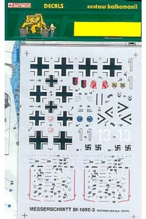 Superprijs Sticker Messerschmitt Bf 109E-3 (5) > CO 1. (J) .LG2 Calais 1941; White 1 1/JG2 1940; III/JG26 Adolf Galland 1940; White 1 4/