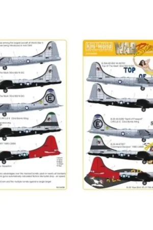 Koopje Sticker Boeing B-29A Superfortress (4) 44-87657 Command Decision 19BG/28BS; 45-21768 Kee Bird 46th Rec Squadron,red tail; 44-697