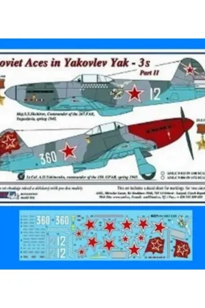 Rechtstreeks Van De Fabrikant Sticker Soviet Aces in Yakovlev Yak-3´s Decal