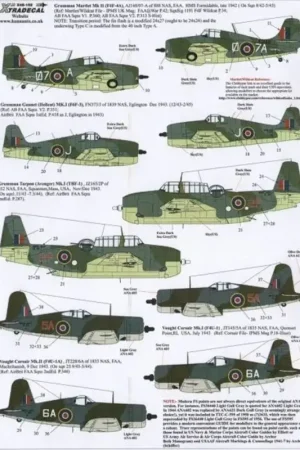 Gratis Retour Sticker Yanks with Roundels. U.S. Aircraft in the FAA Pt 1 (5) Grumman F4F-4A Martlet/Wildcat Mk.II AJ148 07-A 888 NAS HMS Formi