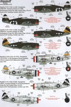 Sticker Republic P-47D Thunderbolts. They Also Serve. War Weary Bomber Formation Monitors and 5th Emergency Rescue Squadron (12) Dagaanbieding