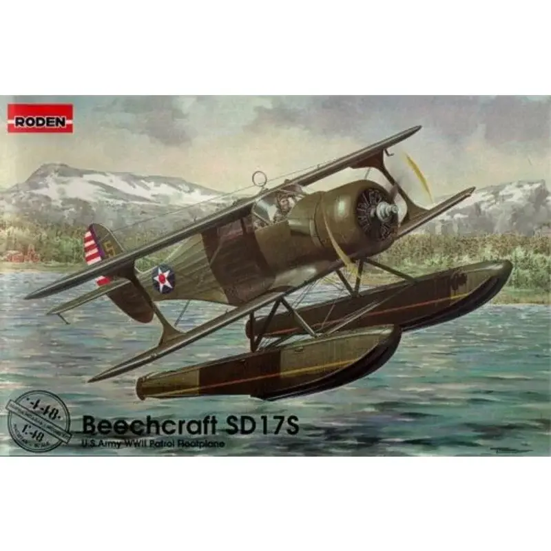 Gecertificeerd U.S Army WWII Patrol floatplane Beechcraft SD17S Schaalmodel