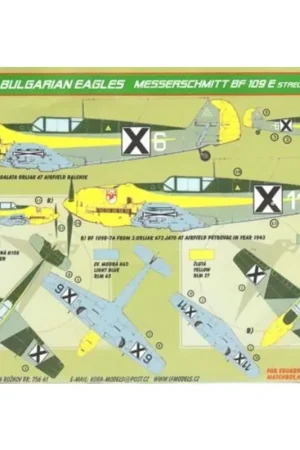 Fabrieksprijs Sticker Messerschmitt Bf 109E Strela (Bulgarian Service) Decal
