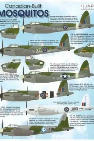 Gecertificeerd Sticker Canadian-built de Havilland de Havilland Mosquitos (6) de Havilland de Havilland Mosquito B.XX KB162 XD-J 'New Glasgow'