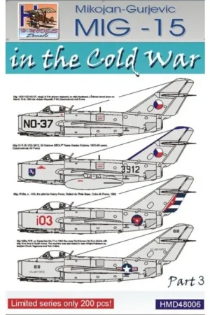 Sticker MiG-15 Soviet Aces in Korea, Pt.3 Decal Beperkte Voorraad