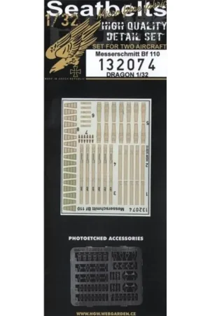 Betrouwbaar Messerschmitt Bf 110 seat belts (designed to be used with Dragon kits) Accessoire