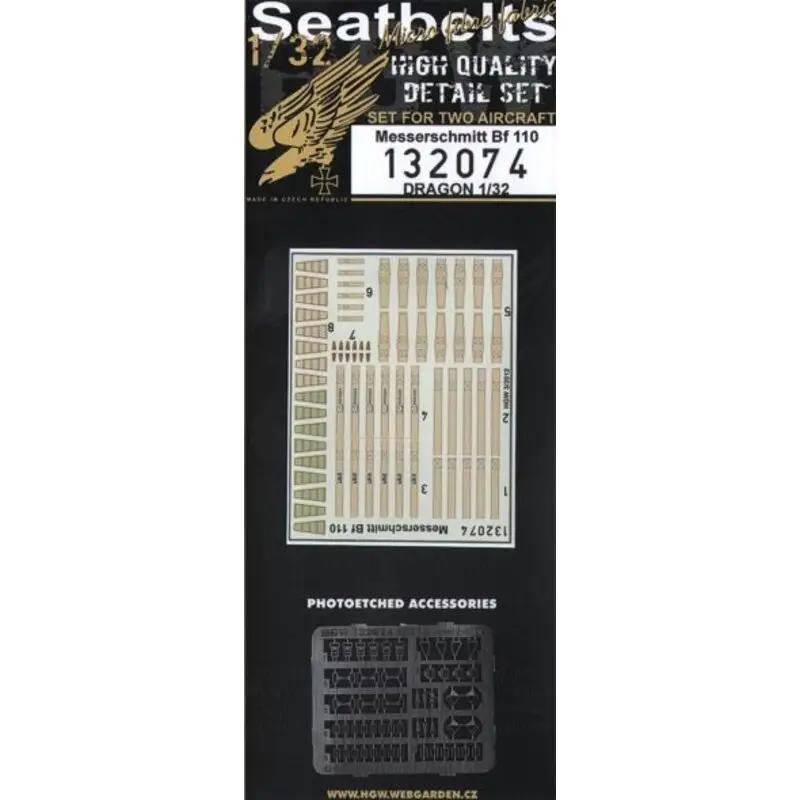 Betrouwbaar Messerschmitt Bf 110 seat belts (designed to be used with Dragon kits) Accessoire