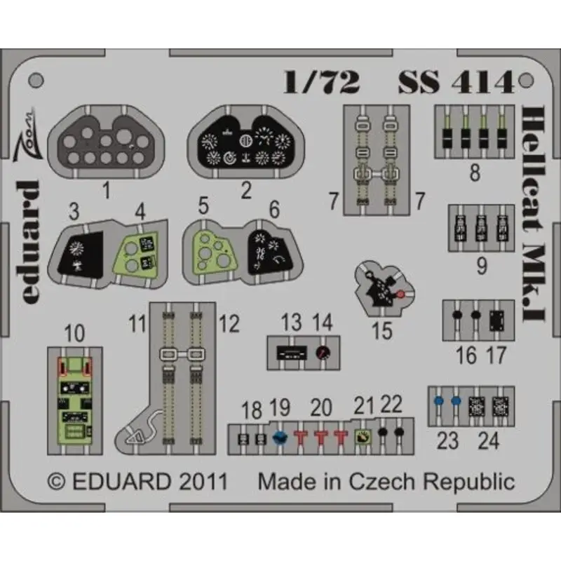 Koop Online Grumman Hellcat Mk.I (self adhesive) (designed to be used with Eduard kits) Zoom' sets are simplified versions of the larger se