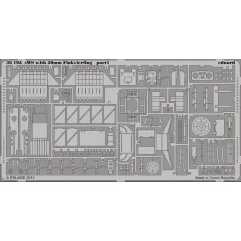 Gecertificeerd sWS with 20mm Flakvierling (designed to be used with Great Wall Hobby kits) Accessoire