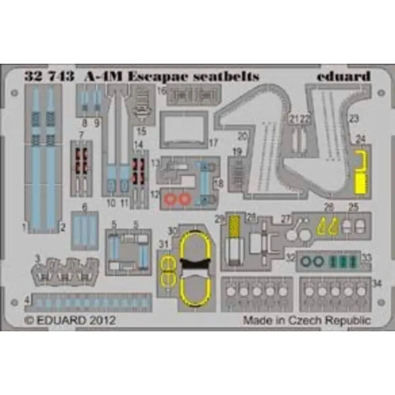 Douglas A-4M Skyhawk Escapac seatbelts (designed to be used with Trumpeter kits) Accessoire Exclusieve Aanbieding