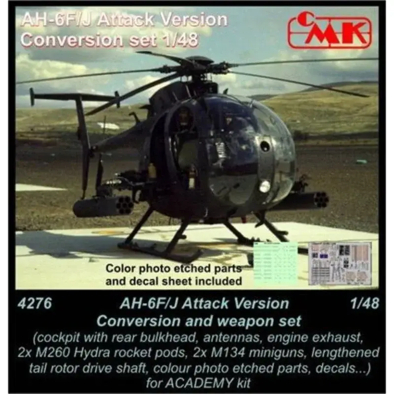Direct Beschikbaar AH-6F/AH-6J Little Bird (Attack) Conversion and weapon set (designed to be used with Academy kits) USA, modern