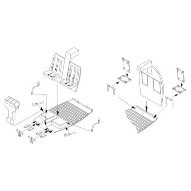 Hughes MD-500D - interior set for Police and Civil versions (designed to be used with Academy kits) Seizoensaanbieding