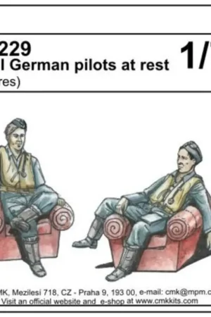 Betaalbaar WWII German pilots at rest (2 fig) Figuren