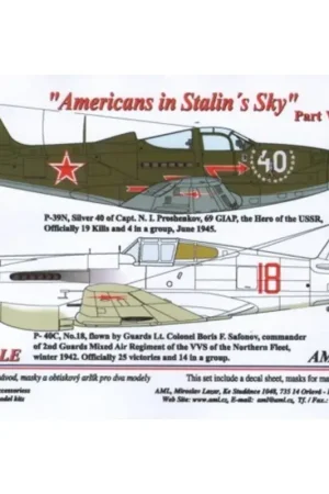 Direct Beschikbaar Americans in Stalin's Sky, Part V Masks - P-40C & P-39N