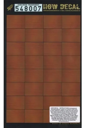 Sticker DARK WOOD TRANSPARENT Decal Uitverkoop