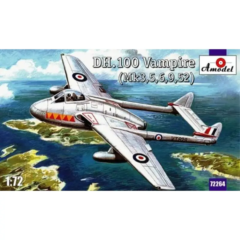 Actieprijs de Havilland DH-100 Vampire (Mk.3 Mk.5 Mk.6 Mk.9 Mk.52 ) Schaalmodel