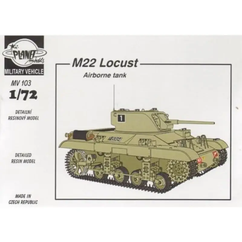 Fabrieksprijs M22 Locust Airborne WWII tank. Used by Britain Belgium and Egypt Schaalmodel